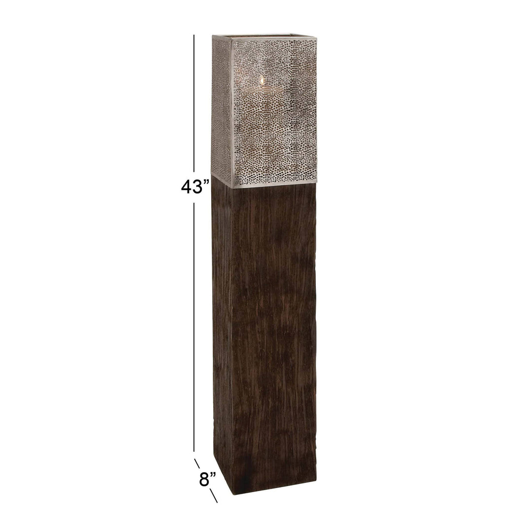 Wood Metal Floor Hurricane R61206