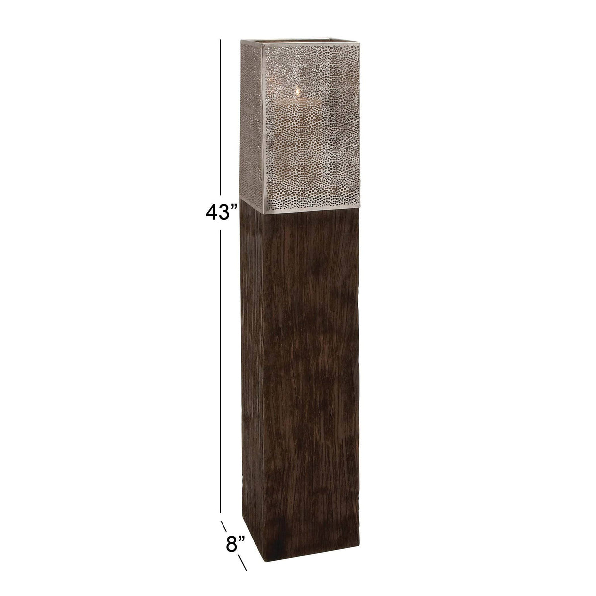 Wood Metal Floor Hurricane R61206