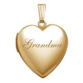 Solid 14K Yellow Gold Sweetheart Locket Necklace Pendants S210
