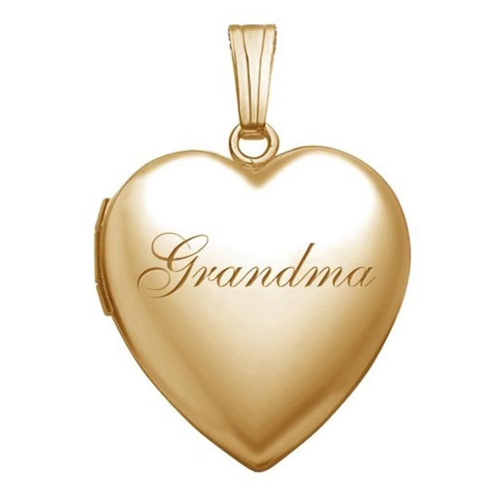 Solid 14K Yellow Gold Sweetheart Locket Necklace Pendants S210