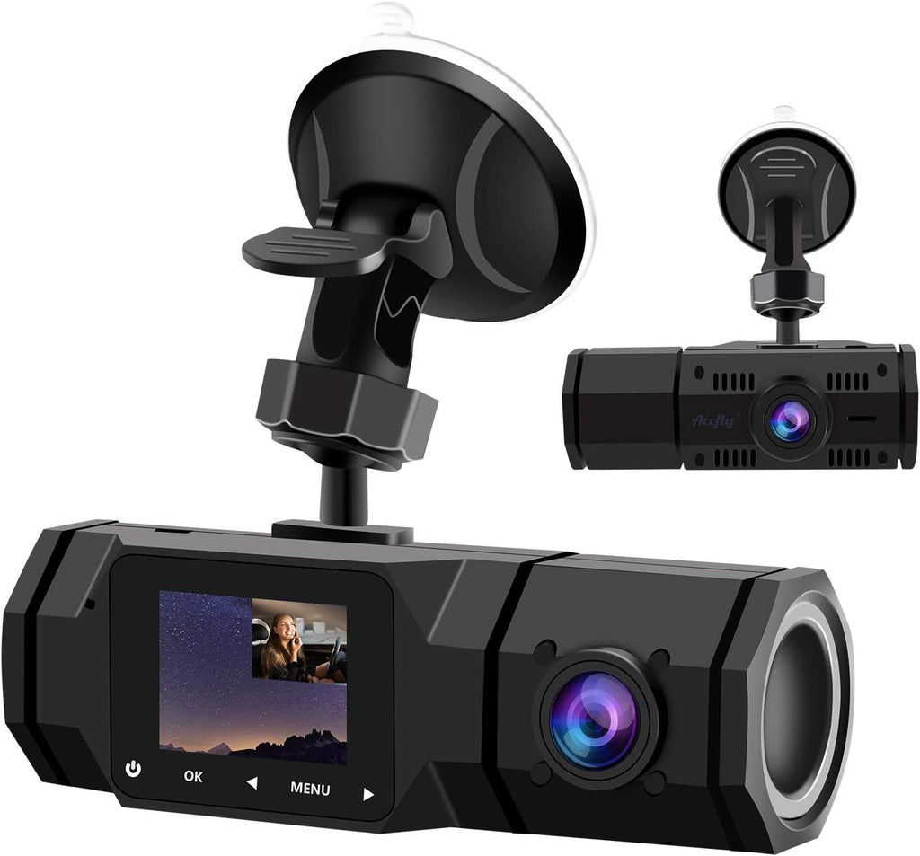 Dual Dash Cam FHD 1080P Front and Interior IR Night Vision Pack of 2 U496