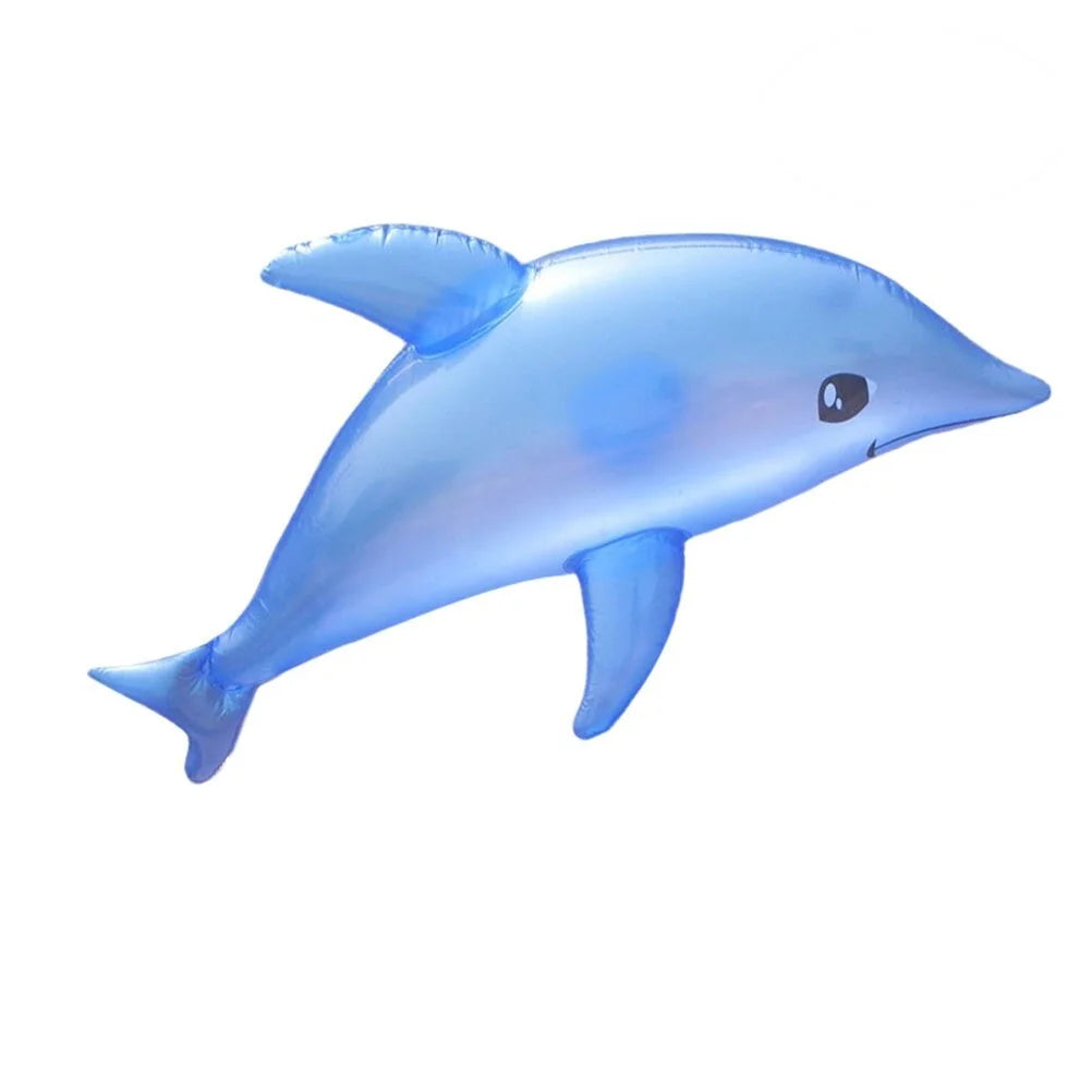 3pcs Inflatable Dolphin Bath Time Swimming Pool Beach Toy (Blue) M1212