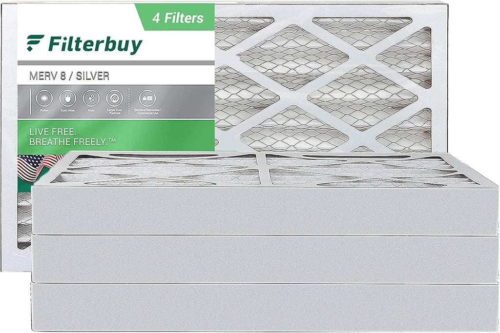 16x25x4 MERV 8 Pleated Air Filter (4-Pack) Y6195