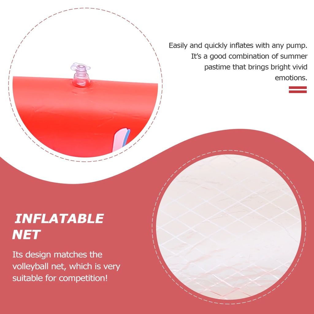Inflatable Pool Float Set with Volleyball Net and Volleyballs Q103