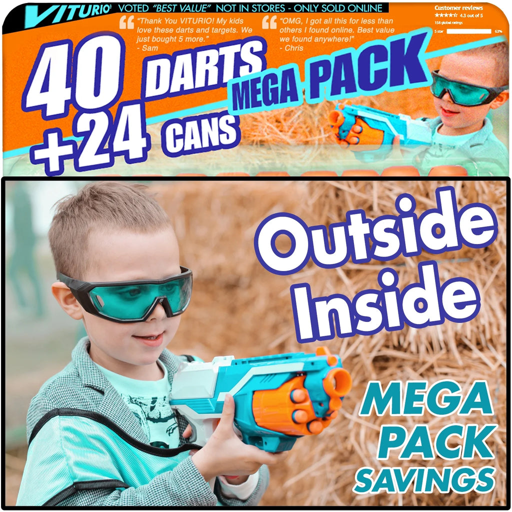 64pc Soft Foam Targets and 40 Soft Darts N289459