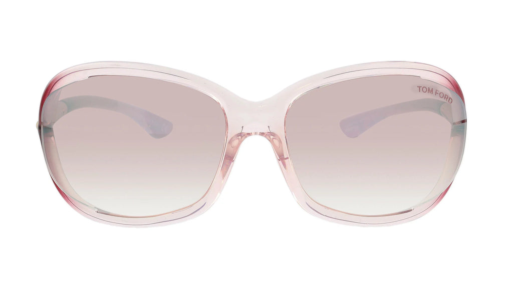Shiny Pink Oversize Geometric Shield Sunglasses T459291
