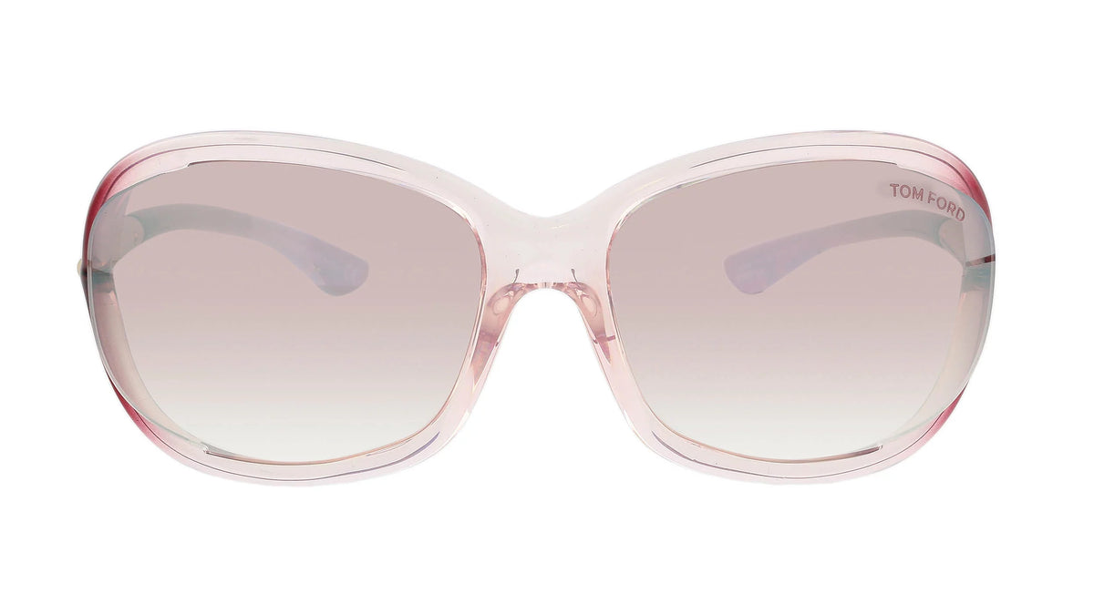 Shiny Pink Oversize Geometric Shield Sunglasses T459291