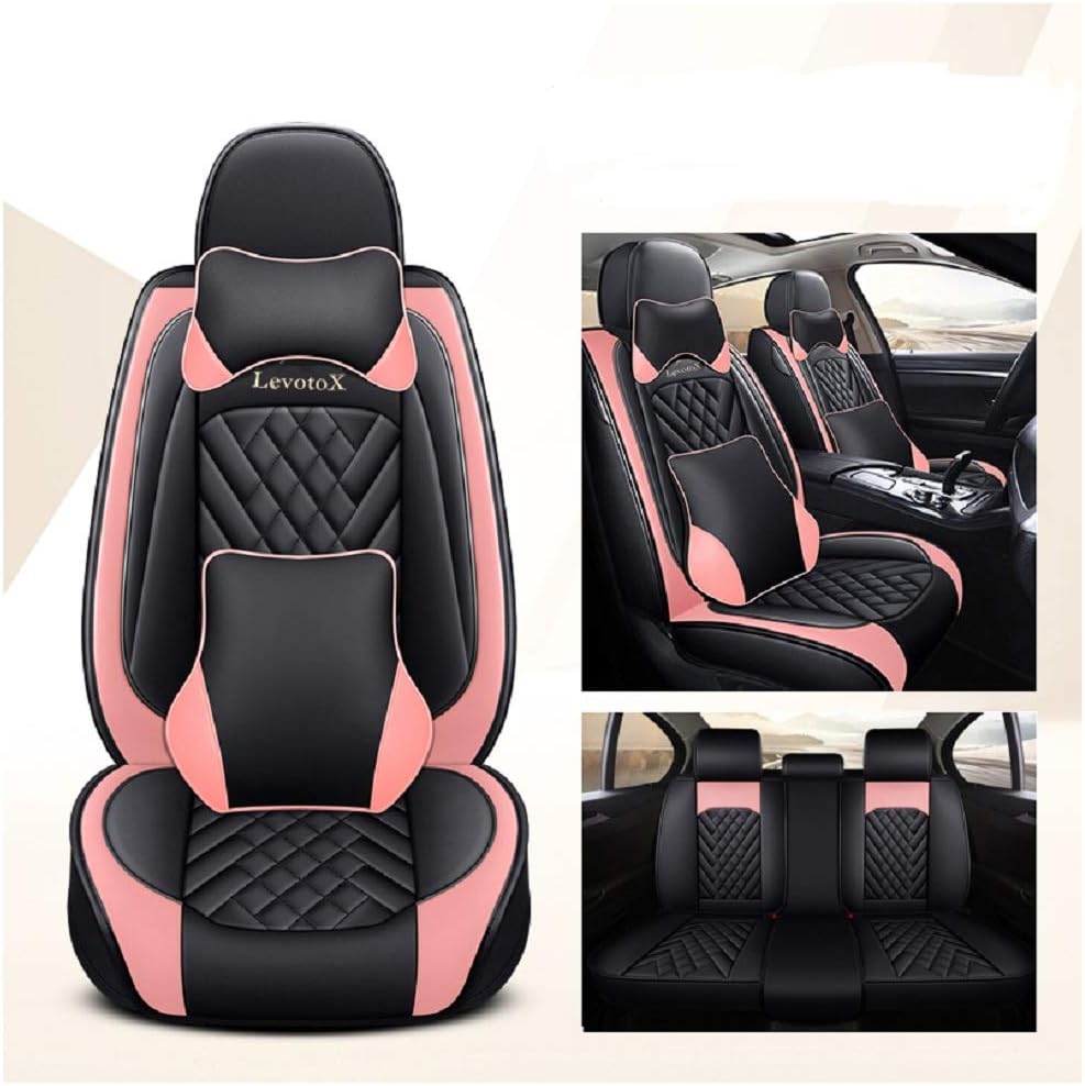 Red 5 Seats Full Set Car Seat Covers M6436
