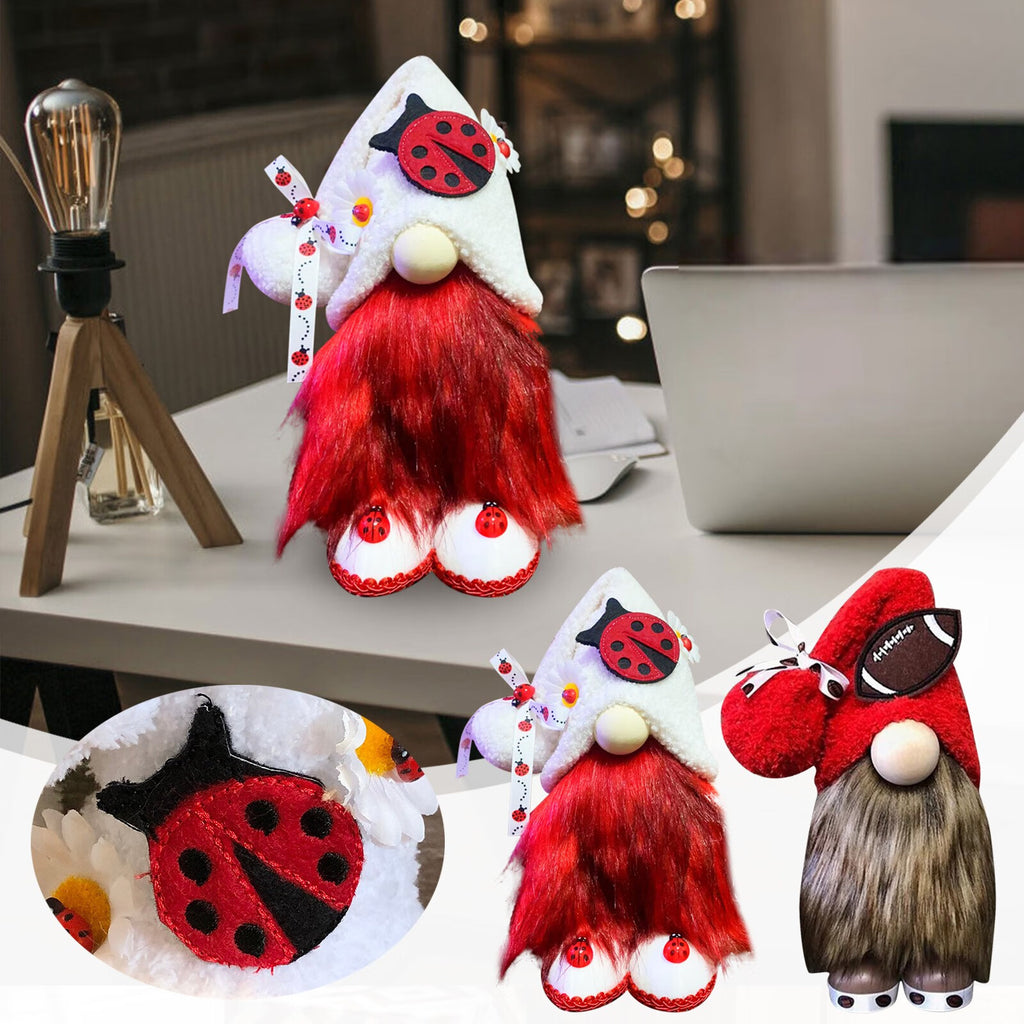 Ladybugs Daisy Gnome Holiday Ornament Doll Decorations F13602