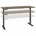 72W x 30D Adjustable Desk in Modern Hickory R855659