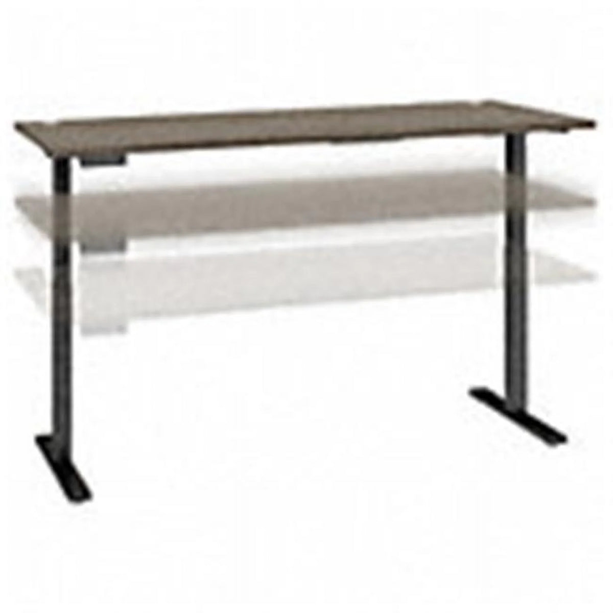 72W x 30D Adjustable Desk in Modern Hickory R855659