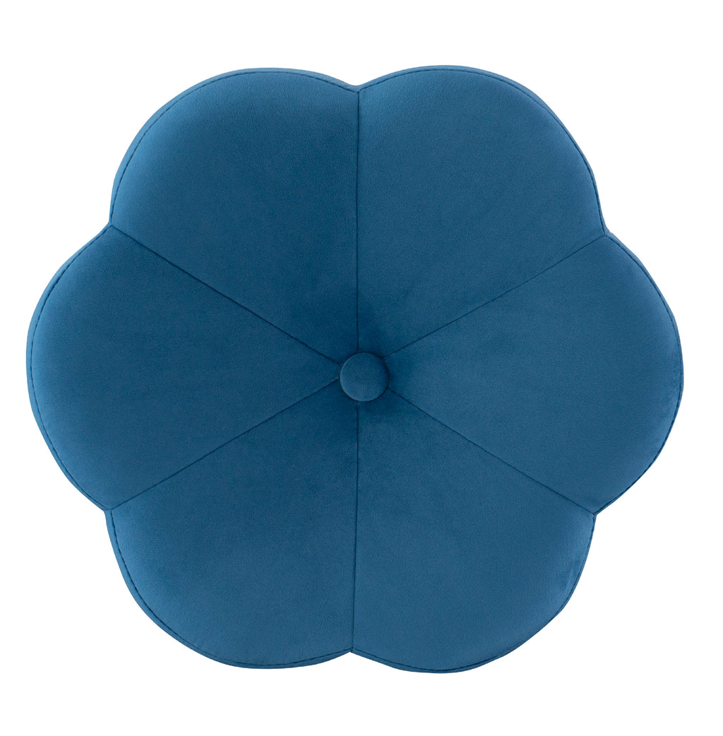 Navy Velvet Vanity Stool or Ottoman C75201