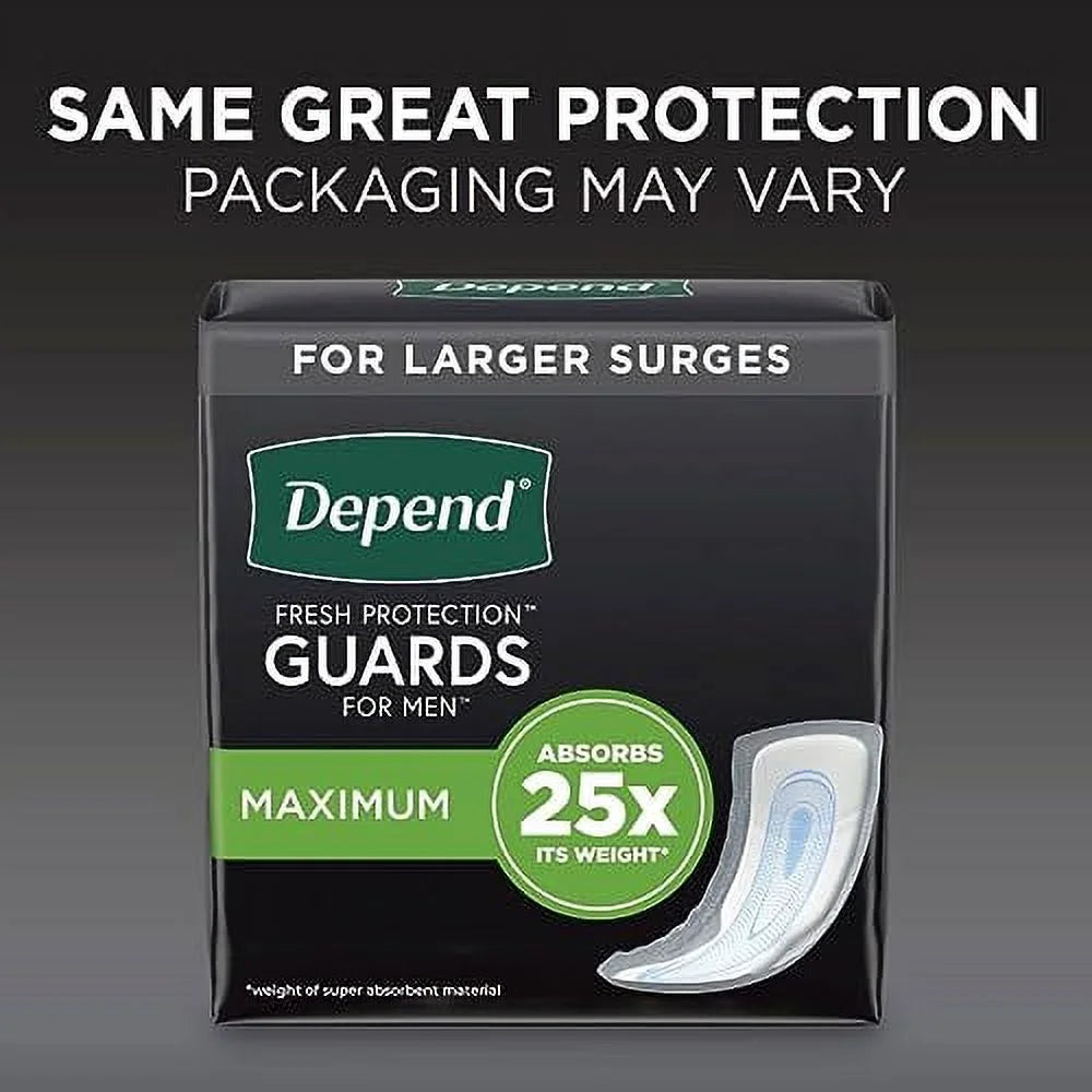 Incontinence Pads for Men, Maximum Absorbency, 104 Count O868