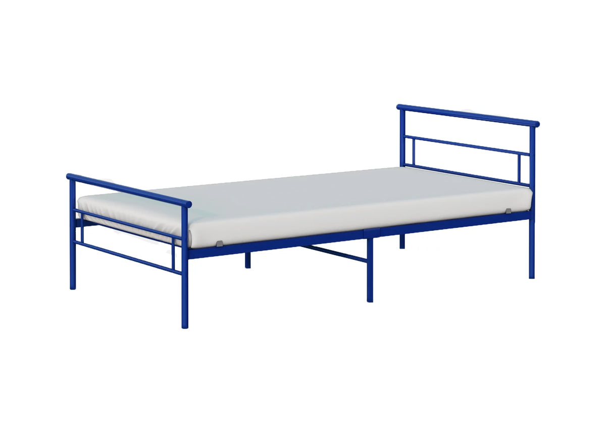Blue Twin Metal Bed V2259