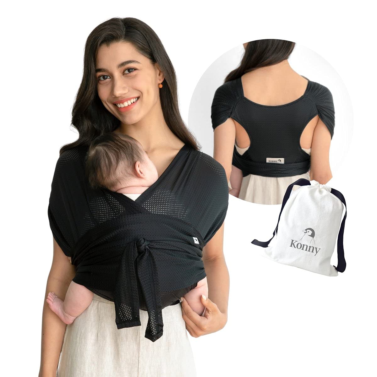 Baby Wrap Carrier, Breathable Infant Sling, Mint, 2XS, Pack of 2 N98941