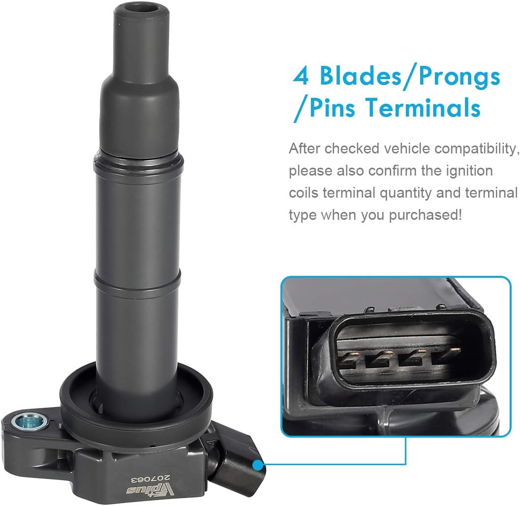 Set of 4 Ignition Coils & Spark Plugs H6707