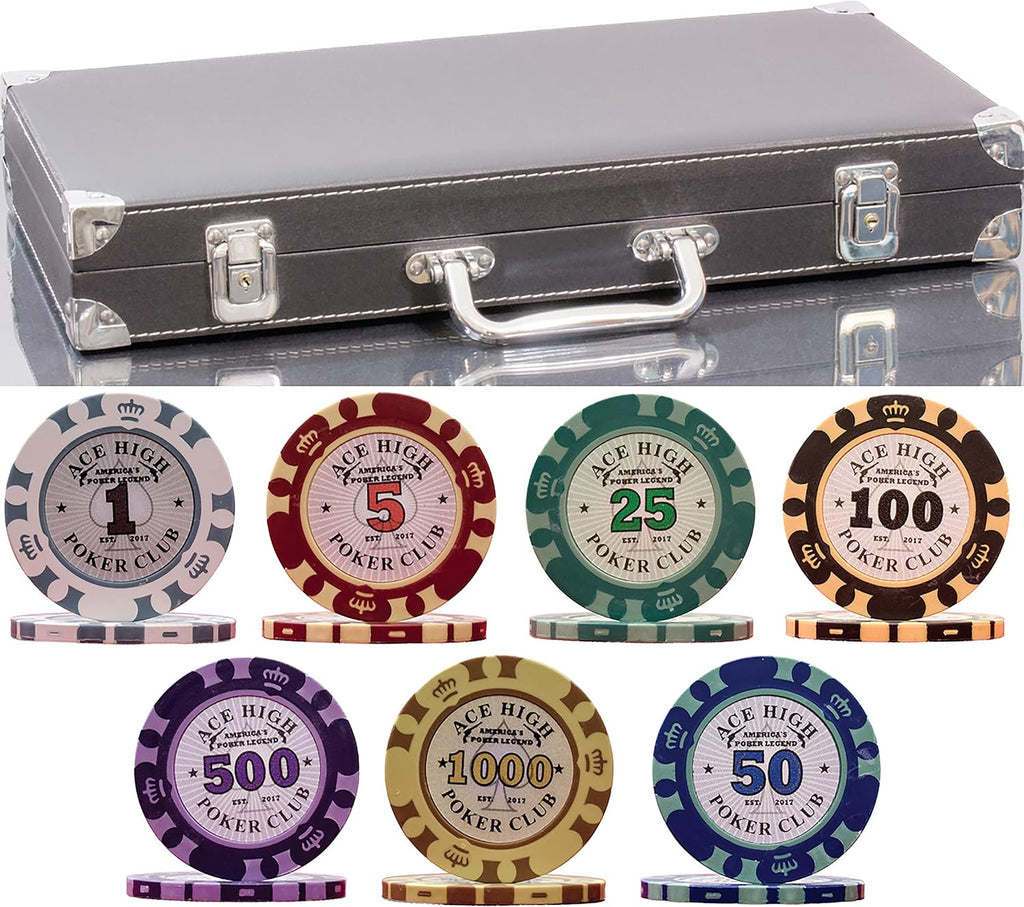 500 Piece Clay Poker Set with Reinforced Case M95136