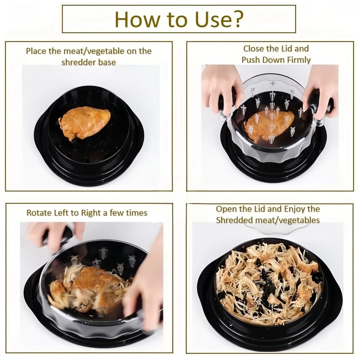 Chicken Shredder Tool Twist with Ergonomic Handle, Heat Resistant, BPA Free I193987