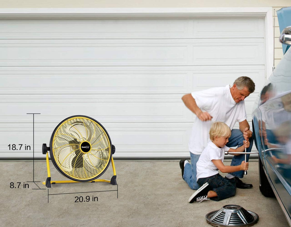 16'' Rechargeable High Velocity Portable Floor Fan with Metal Blade J4309