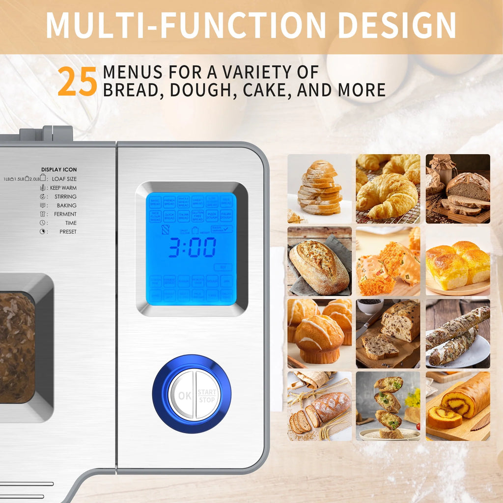 25 in 1 Stainless Steel Bread Maker H65015
