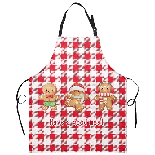 Snowman Cardinal Birds Christmas Kitchen Apron with Adjustable Strap and Two Pockets X695286