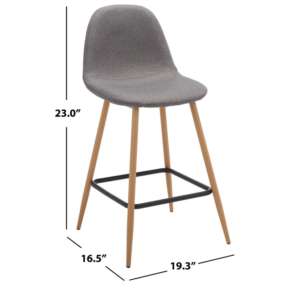 Dark Grey & Natural Counter Stool H989