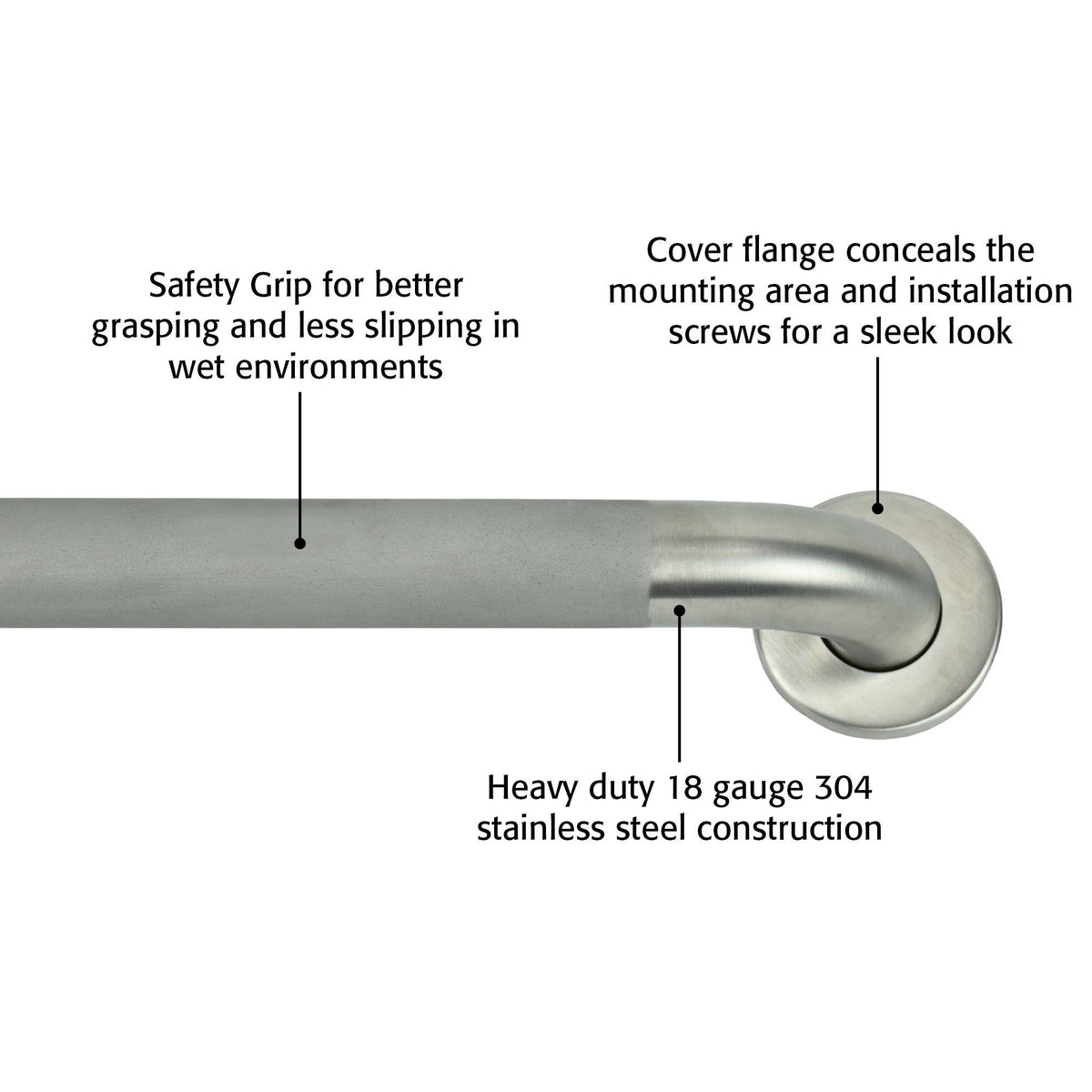 Stainless Steel Safety Grip Handlebar X305
