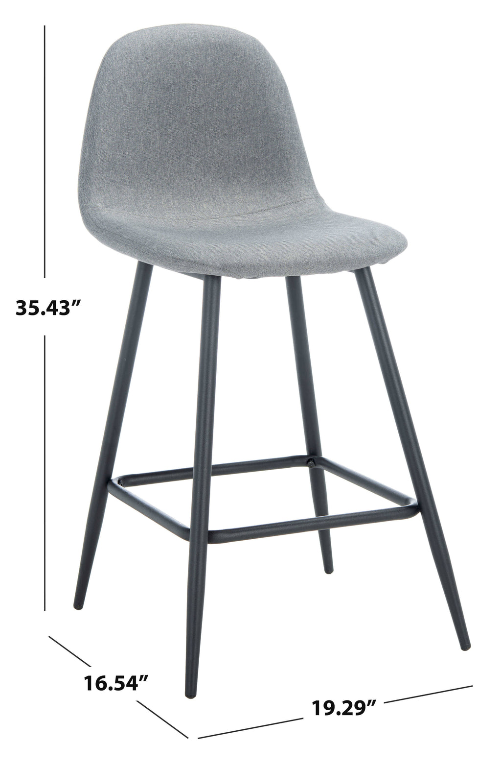 Dark Grey & Natural Counter Stool H989