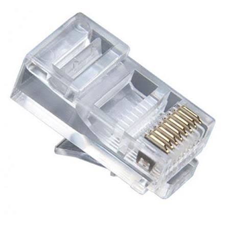 RJ45 (8P8C) 3 Prong Connectors, 500/Bag Q9425
