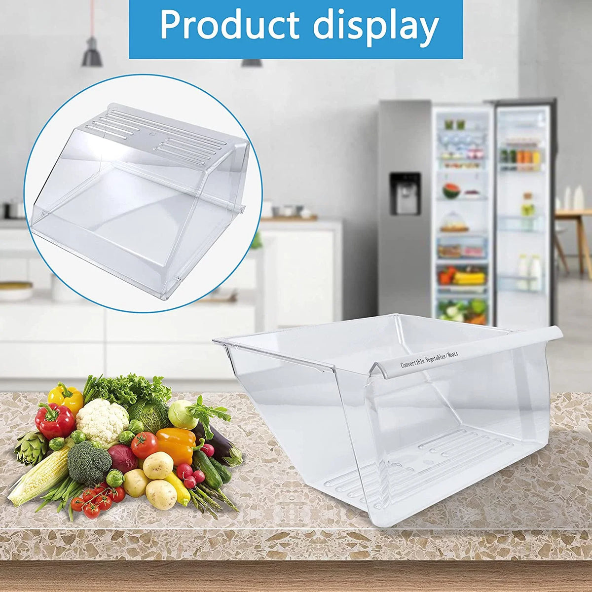 Clear Crisper Pan Bottom Drawer Bin J37037