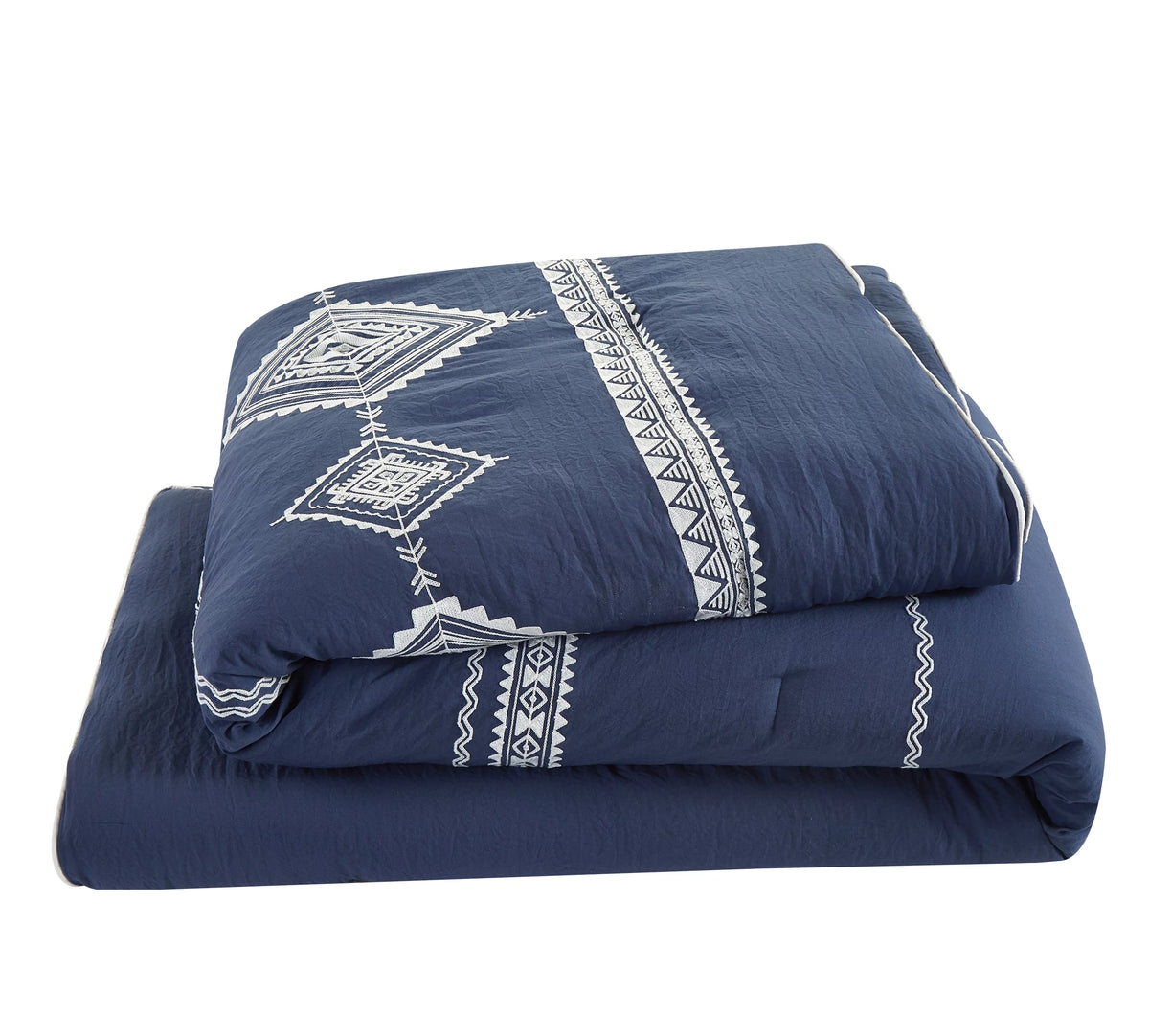 Navy 12-Piece Full Comforter Set with Sheets P75798