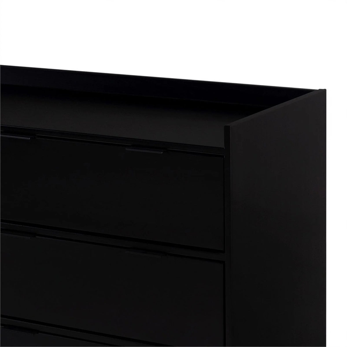 Black 6-Drawer Solid Wood Chest R9462