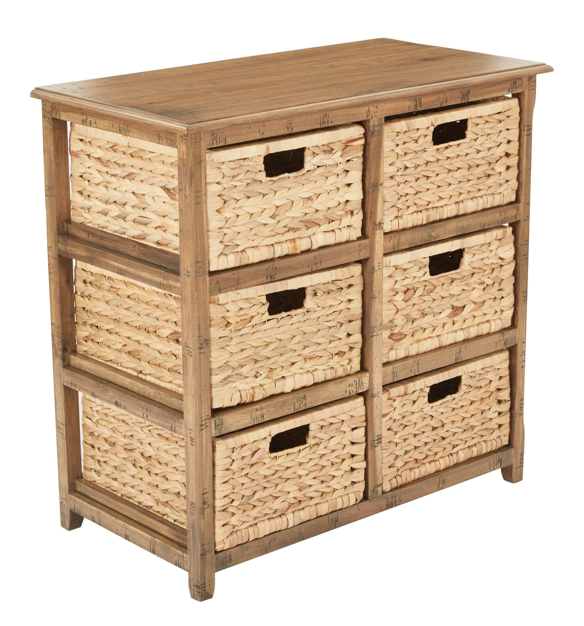 6-Drawer Storage Unit, Distressed Toffee C14366