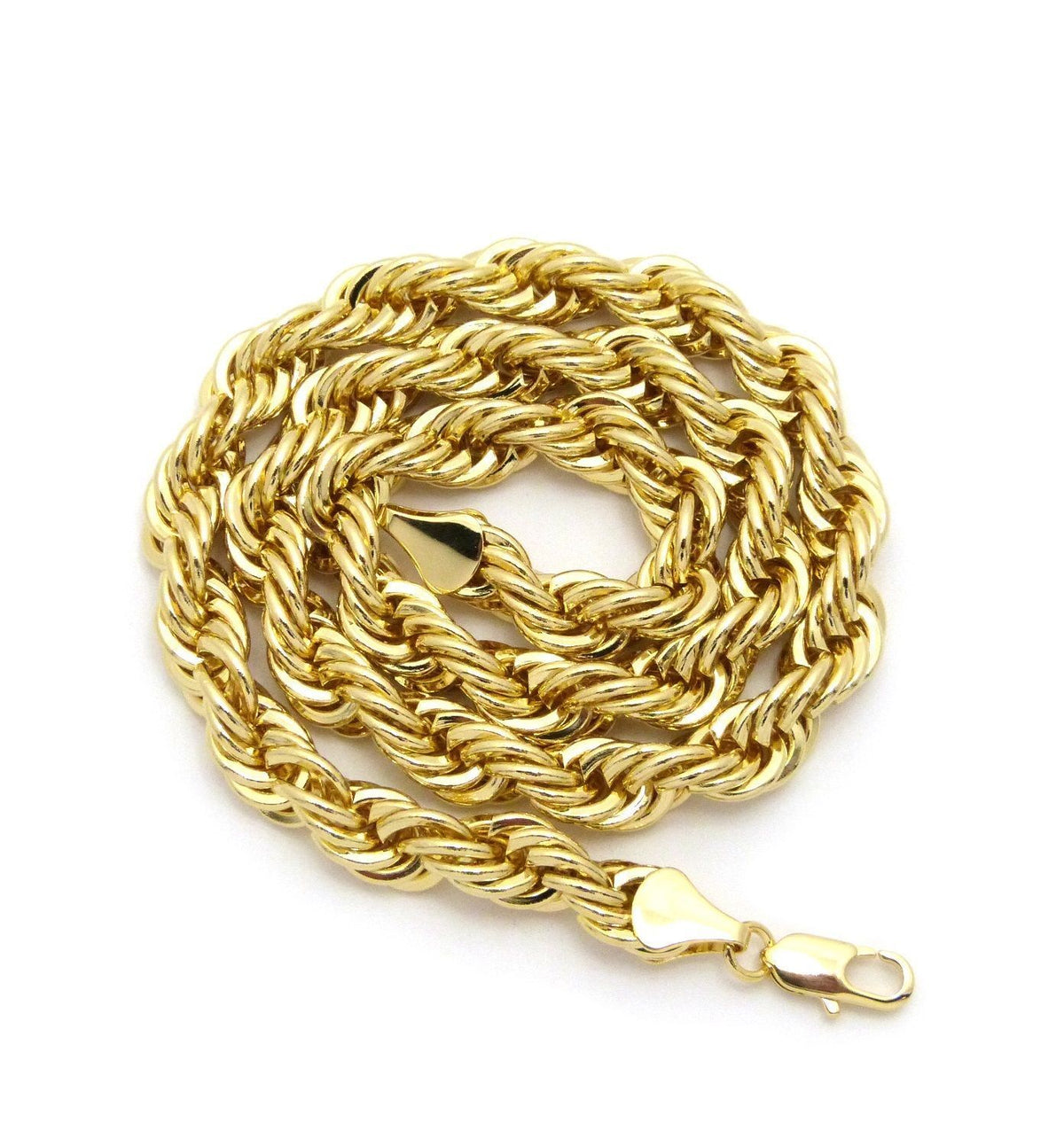 Gold Plated Brass Rope Chain Necklace Set I791