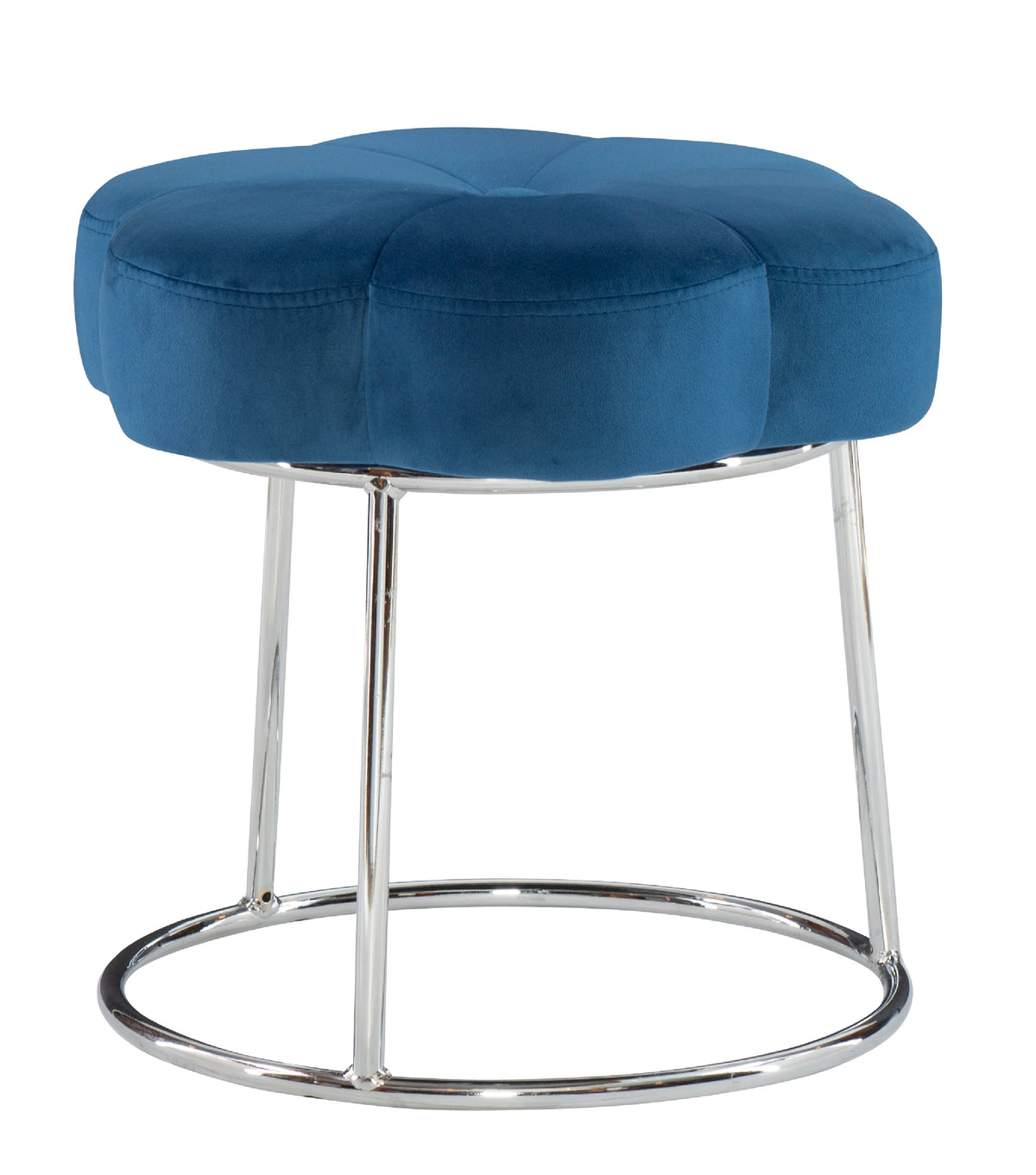Navy Velvet Vanity Stool or Ottoman C75201