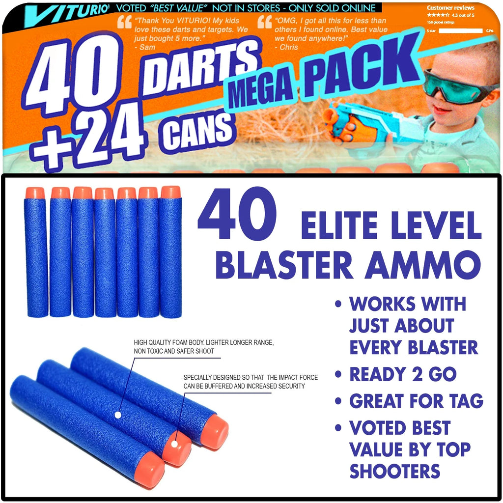 64pc Soft Foam Targets and 40 Soft Darts N289459