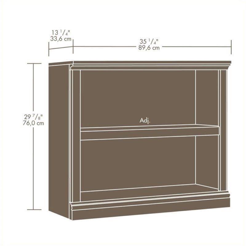 2 Shelf Bookcase in Estate Black C180675