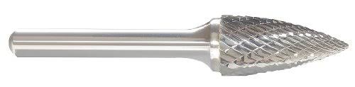 Carbide Bur, Flame, 5/8 in, 1/4 Shank E728264
