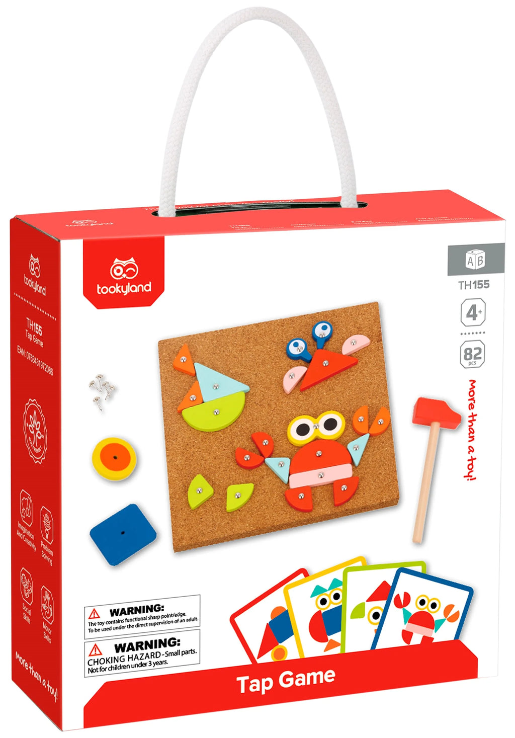 82pcs Wooden Hammer and Nails Pounding Toy F824968
