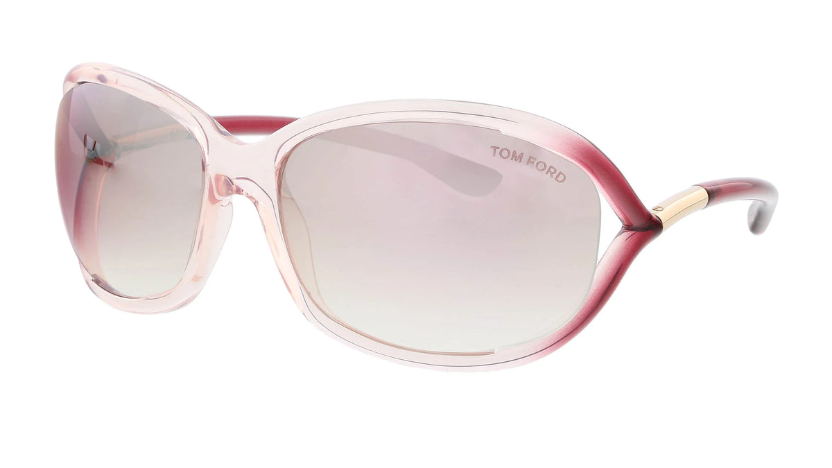 Shiny Pink Oversize Geometric Shield Sunglasses T459291